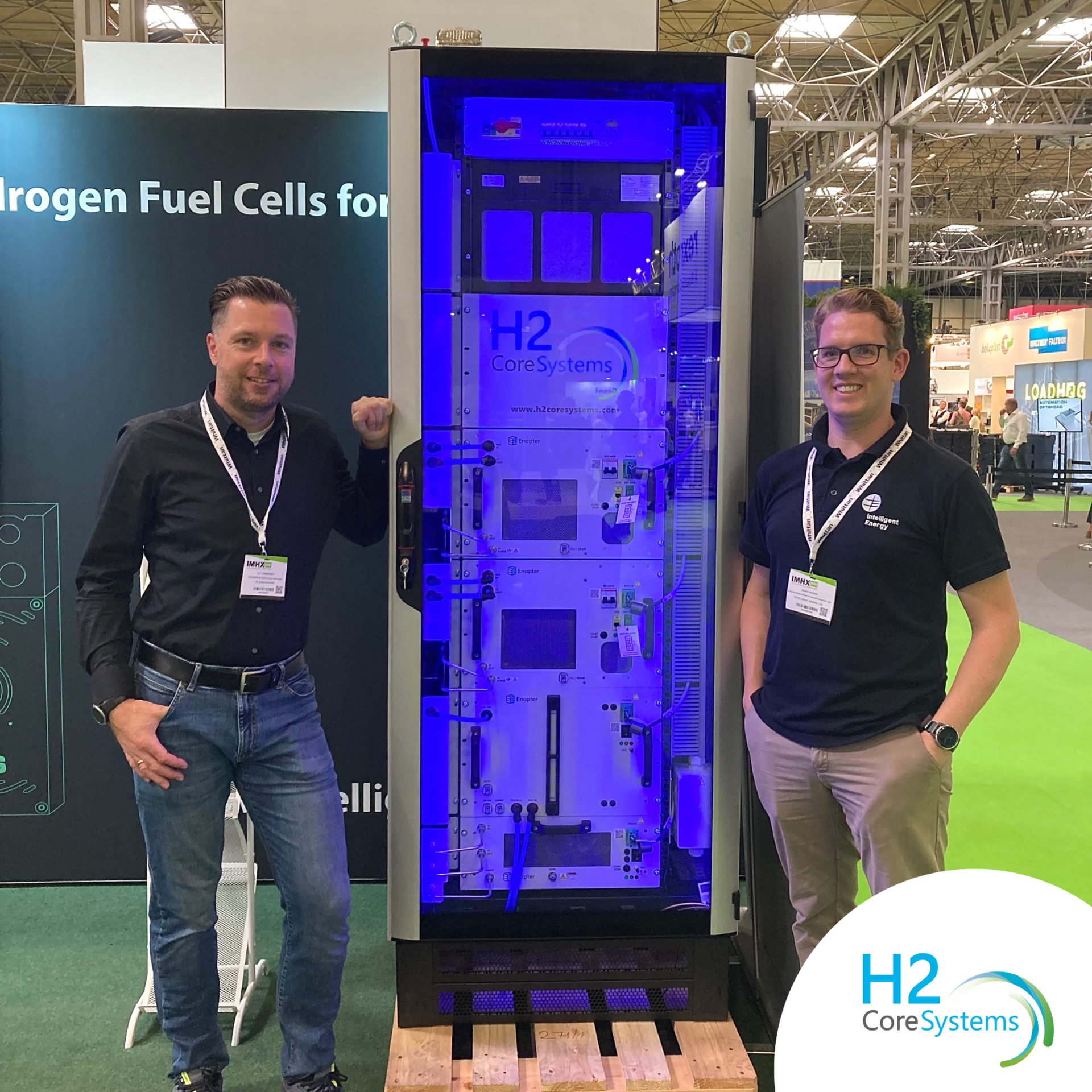 H2 Core Systems CEO Ulf Joergensen and Adam Keenan from Intelligent Energy